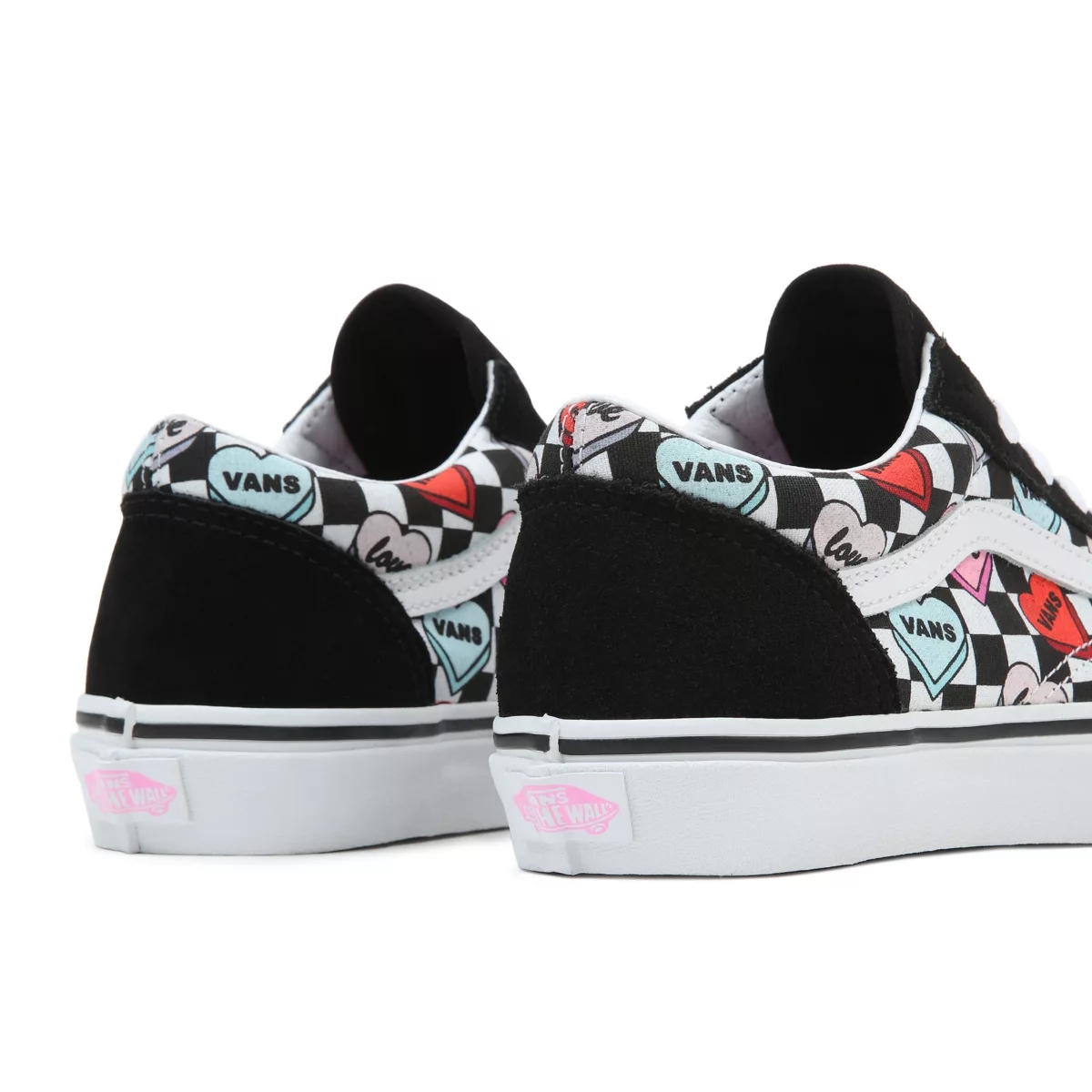 Tenis Bajas Vans Candy Hearts Old Skool Niños Negras | VN565C2ZO80