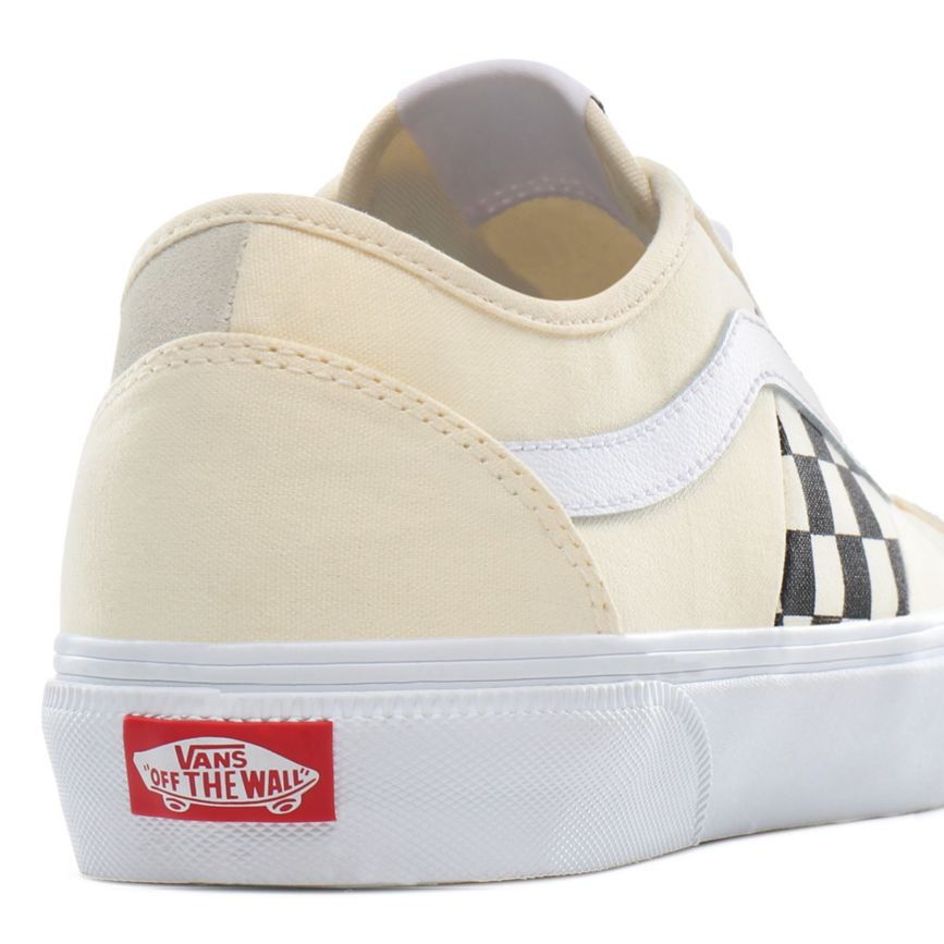 Tenis Bajas Vans Check Bess NI Mujer Blancas | VN851U6HM83