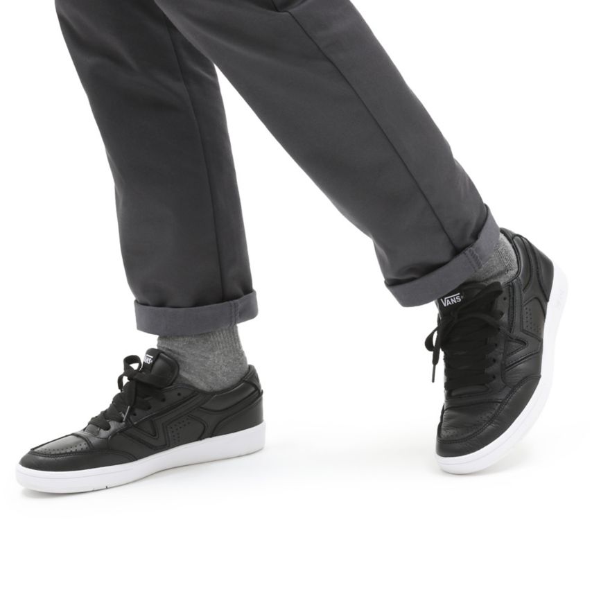 Tenis Bajas Vans Cuero Lowland CC Hombre Negras | VN285B9PJ09