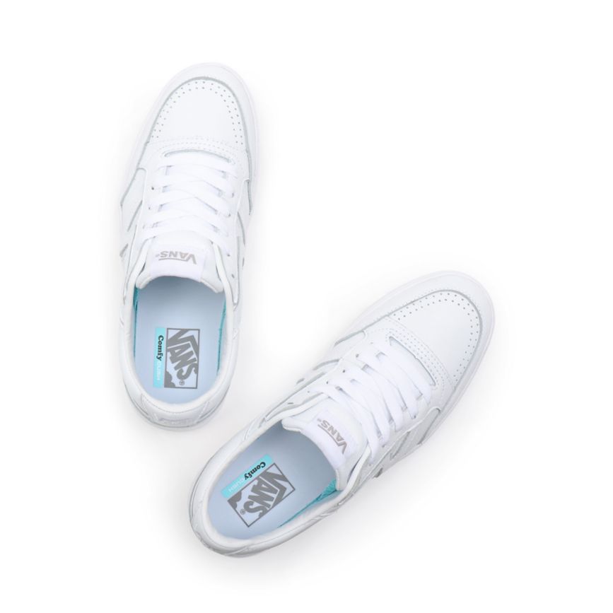 Tenis Bajas Vans Cuero Lowland CC Hombre Blancas | VN551Q2IJ55