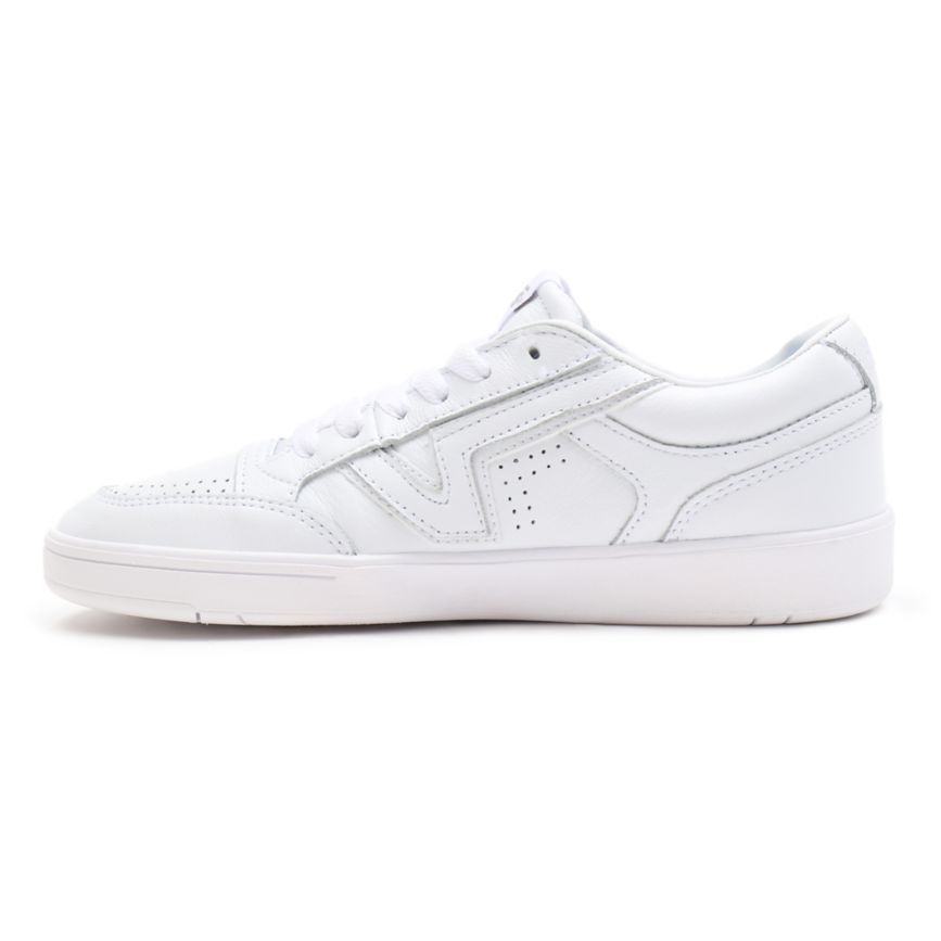 Tenis Bajas Vans Cuero Lowland CC Mujer Blancas | VN791R6IM75