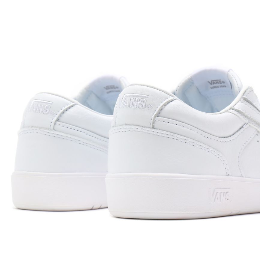 Tenis Bajas Vans Cuero Lowland CC Mujer Blancas | VN791R6IM75