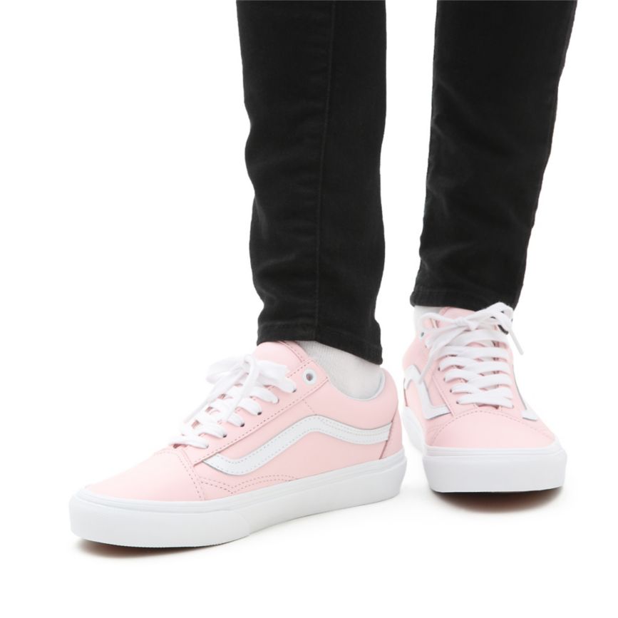 Tenis Bajas Vans Cuero Old Skool Mujer Rosas | VN179S2IS46