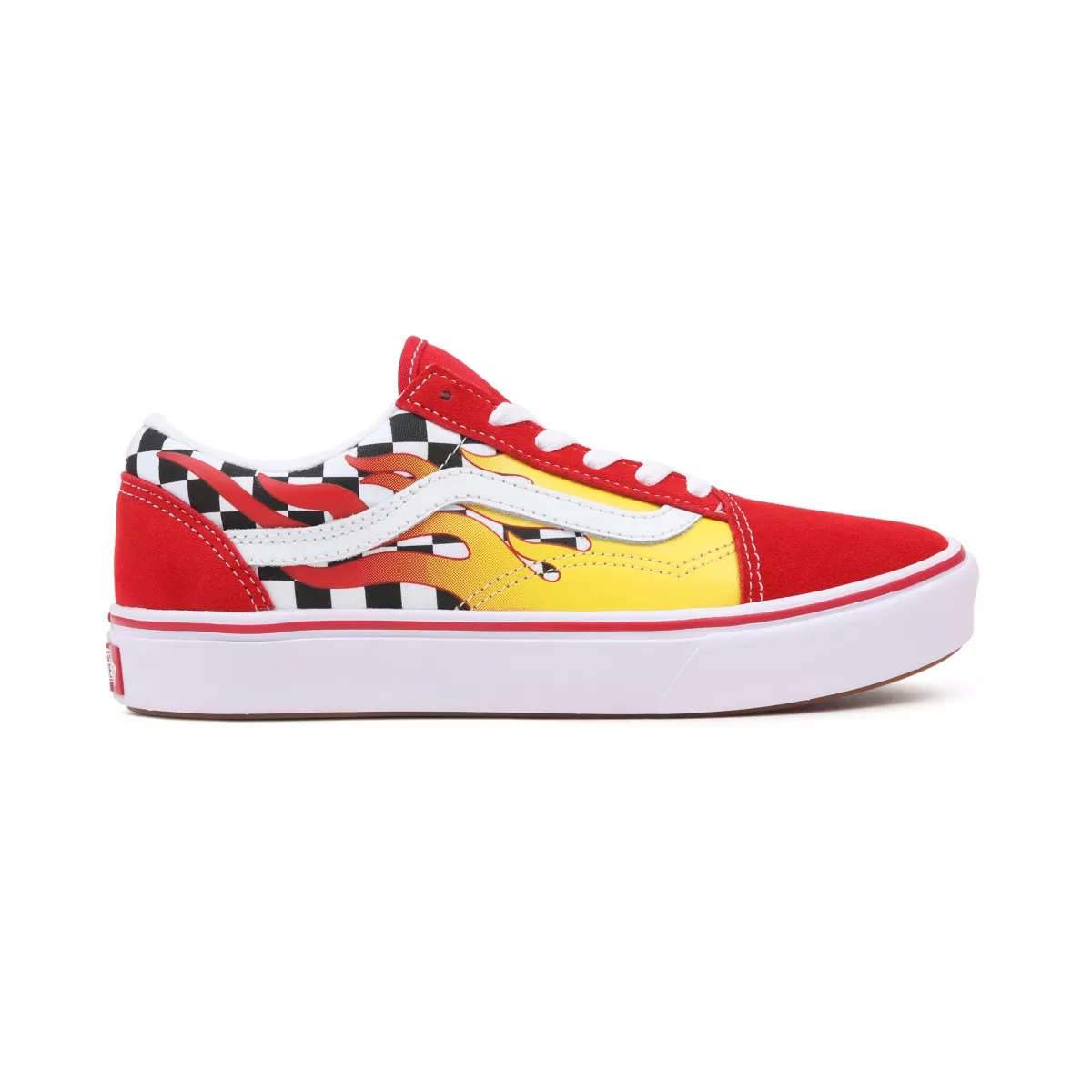 Tenis Bajas Vans Flame ComfyCush Old Skool Niños Rojas | VN619C7WQ66