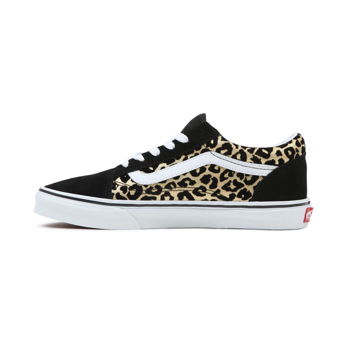 Tenis Bajas Vans Flocked Leopard Old Skool Niños Negras | VN277E3YT66