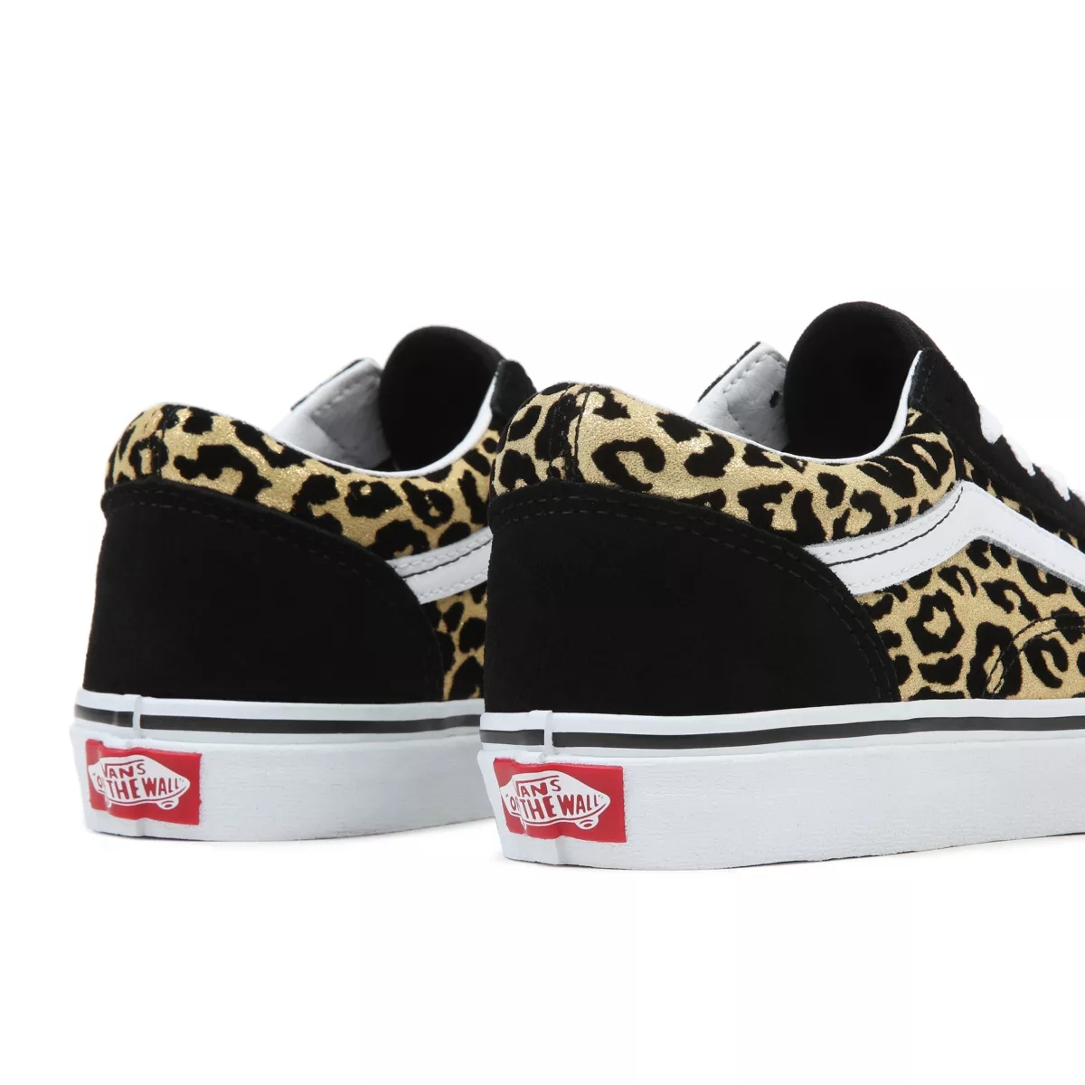 Tenis Bajas Vans Flocked Leopard Old Skool Niños Negras | VN277E3YT66