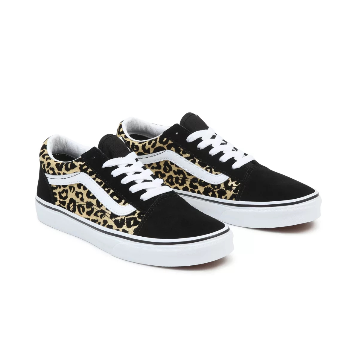 Tenis Bajas Vans Flocked Leopard Old Skool Niños Negras | VN277E3YT66
