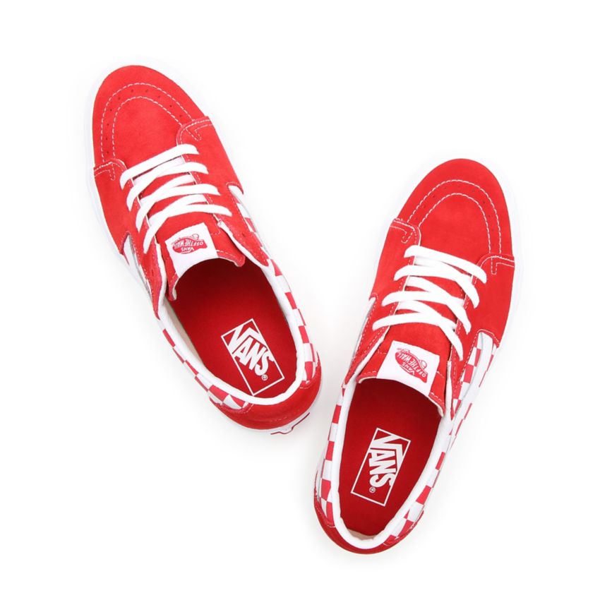 Tenis Bajas Vans Lona Suede SK8-Low Hombre Rojas | VN032L2BV39