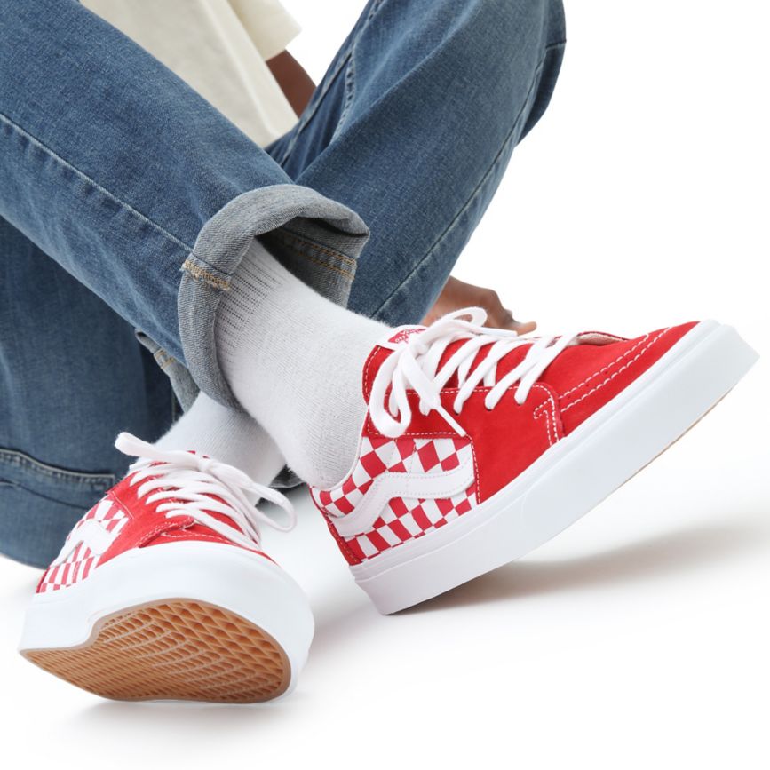Tenis Bajas Vans Lona Suede SK8-Low Hombre Rojas | VN032L2BV39
