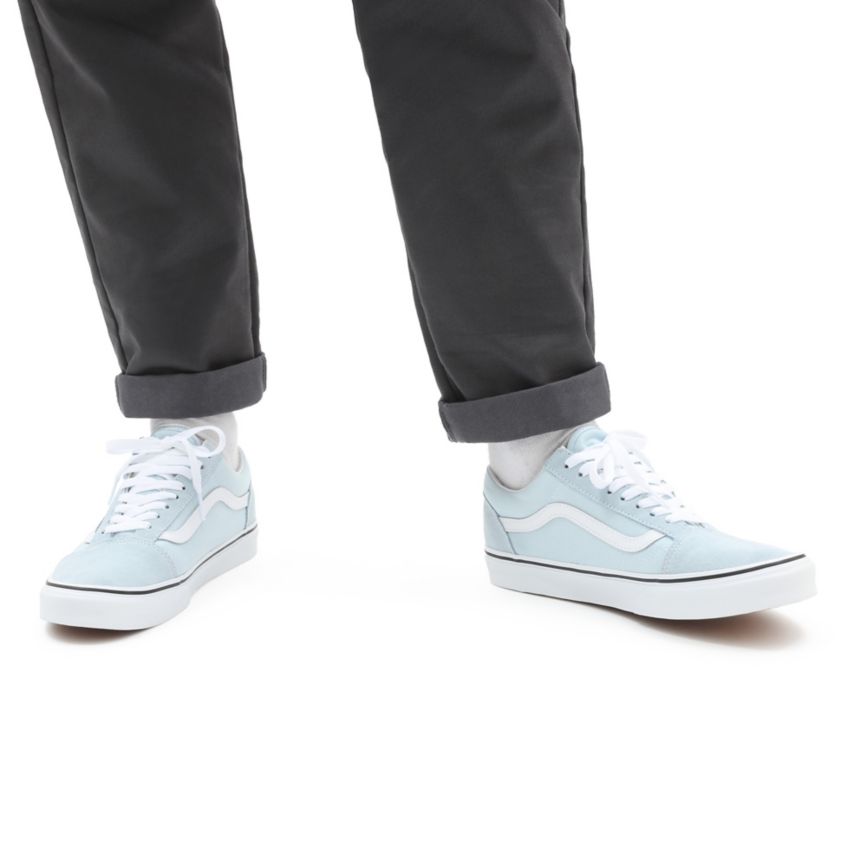 Tenis Bajas Vans Old Skool Hombre Azules Claro | VN360T9IR30