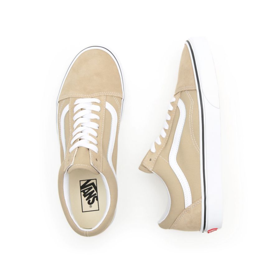 Tenis Bajas Vans Old Skool Mujer Beige | VN060G8TK24