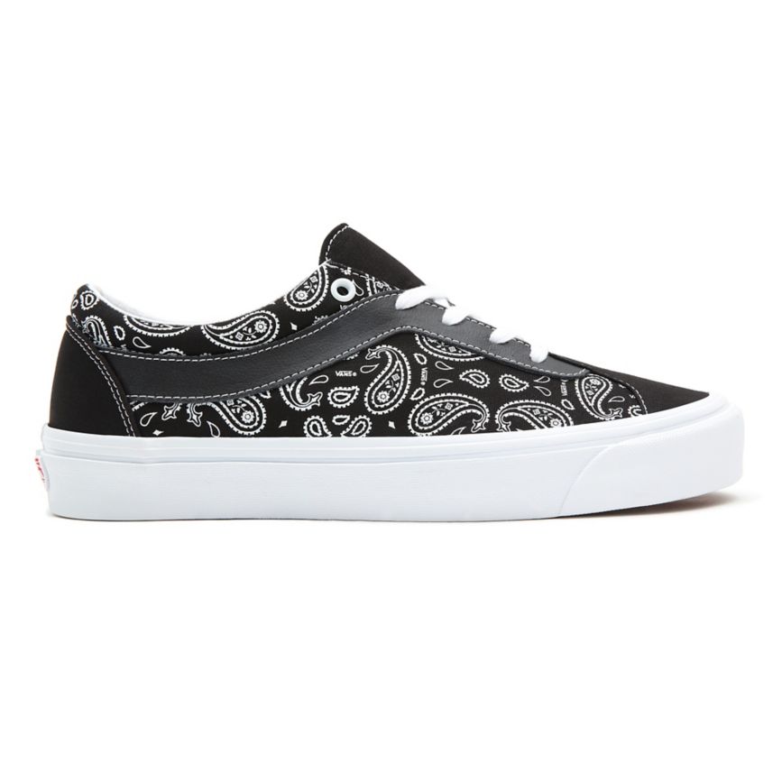 Tenis Bajas Vans Paisley Bold NI Hombre Negras | VN075V6PY06