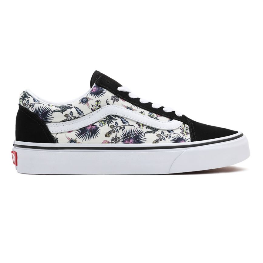 Tenis Bajas Vans Paradise Floral Old Skool Mujer Negras | VN763N4HH40