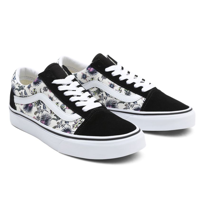 Tenis Bajas Vans Paradise Floral Old Skool Mujer Negras | VN763N4HH40