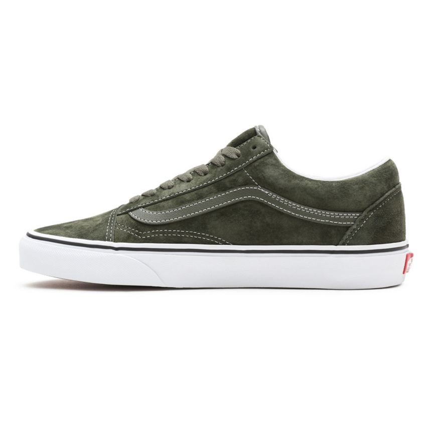 Tenis Bajas Vans Pig Suede Old Skool Hombre Verde Oliva | VN332B7HJ28