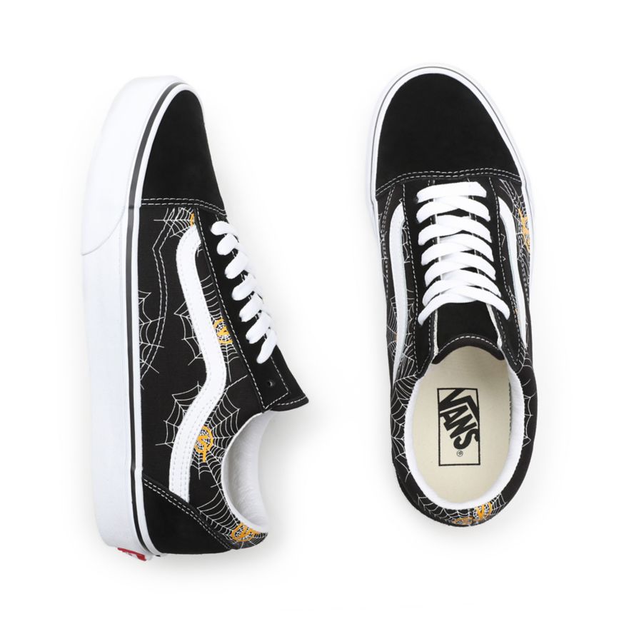 Tenis Bajas Vans Printed Old Skool Hombre Negras | VN380R6BG84