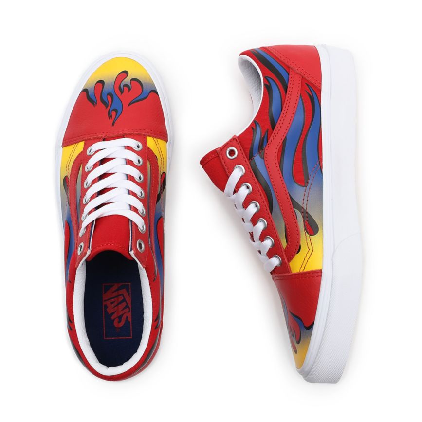 Tenis Bajas Vans Racer Old Skool Hombre Rojas | VN429P6GT85