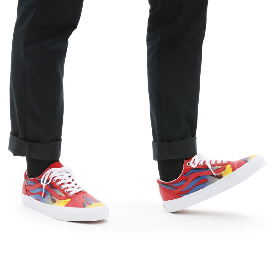 Tenis Bajas Vans Racer Old Skool Hombre Rojas | VN429P6GT85