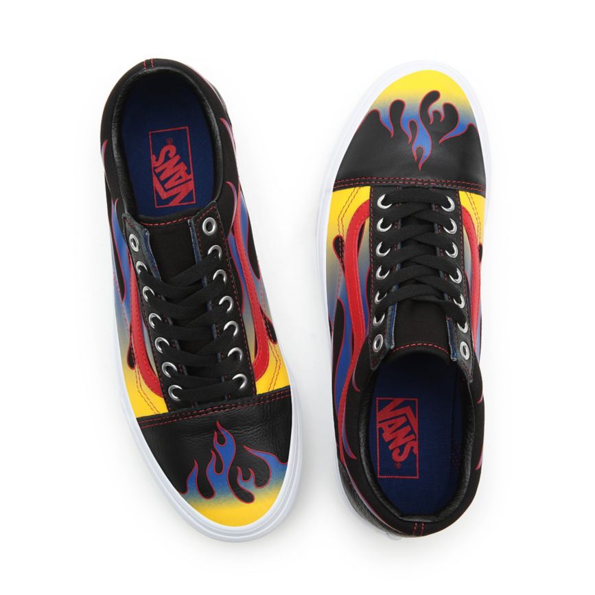 Tenis Bajas Vans Racer Old Skool Mujer Negras | VN718K8FQ15