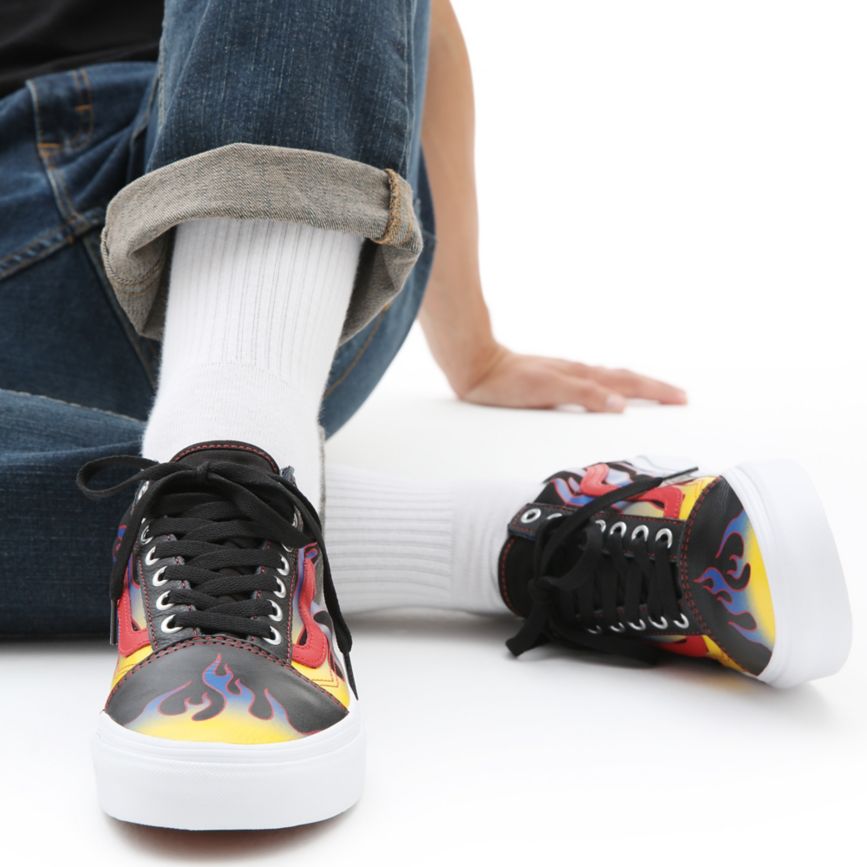 Tenis Bajas Vans Racer Old Skool Mujer Negras | VN718K8FQ15