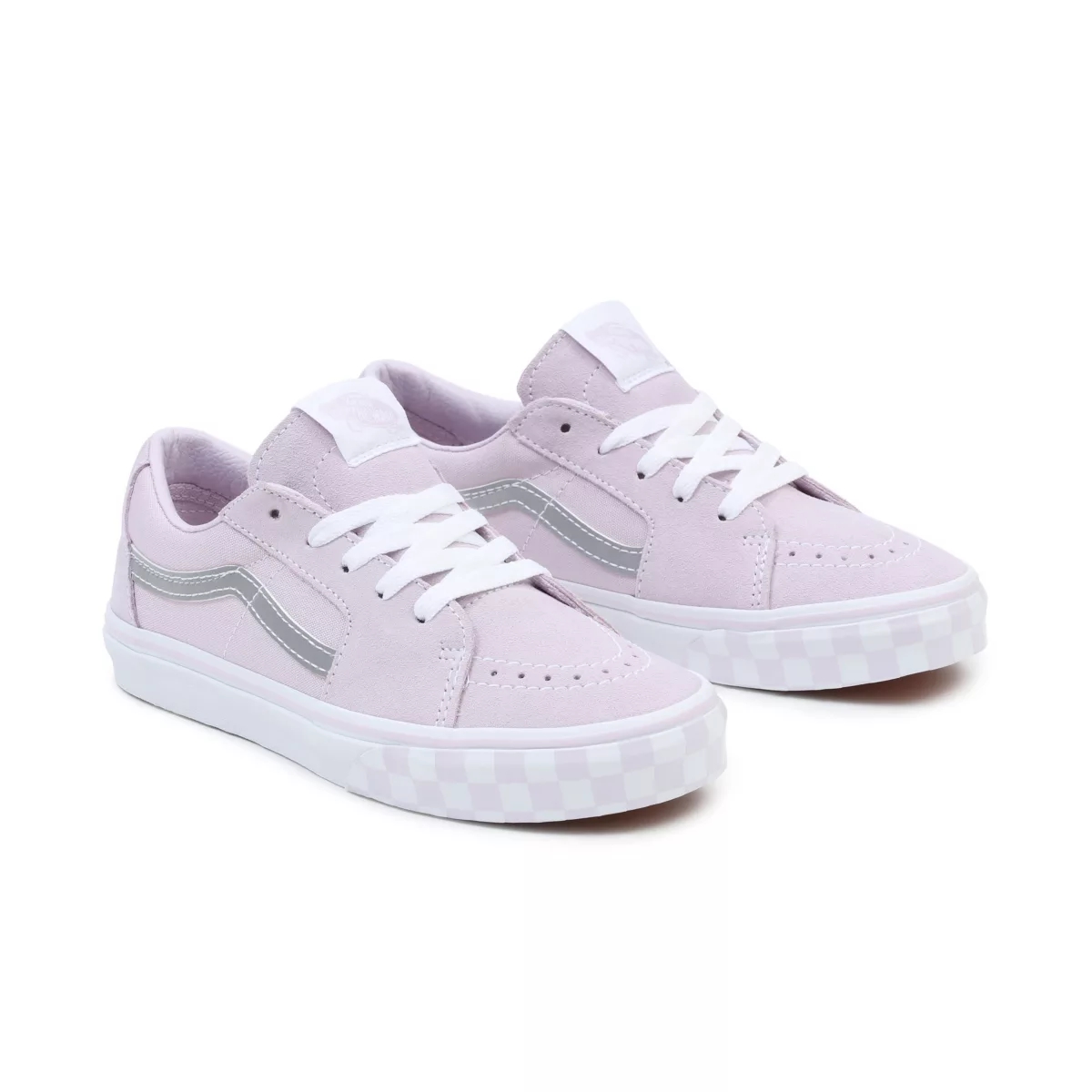 Tenis Bajas Vans Reflective Sidestripe Sk8-Low Niños Rosas | VN103Q7VE15