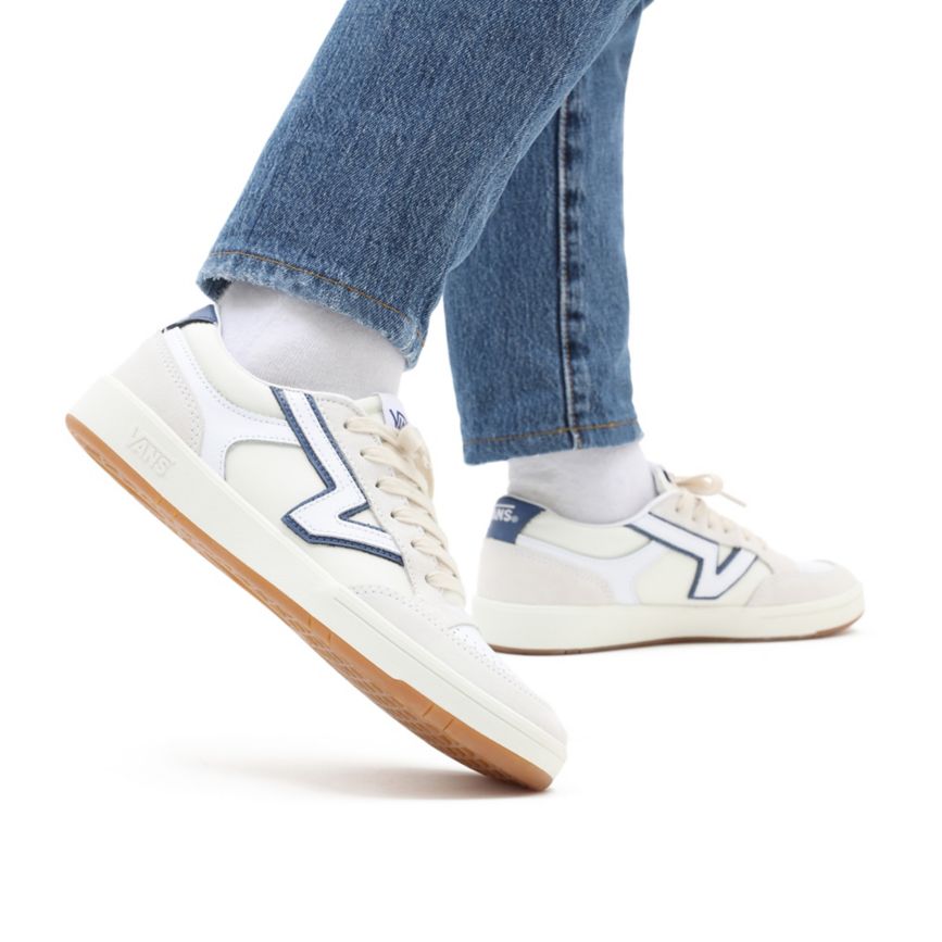 Tenis Bajas Vans Serio Colección Lowland CC Mujer Blancas | VN255C3GN58
