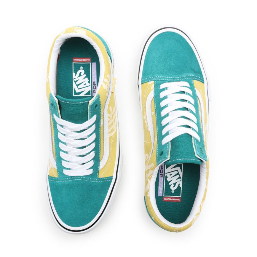 Tenis Bajas Vans Skate Aloha Old Skool Mujer Turquesa | VN571I8ES98