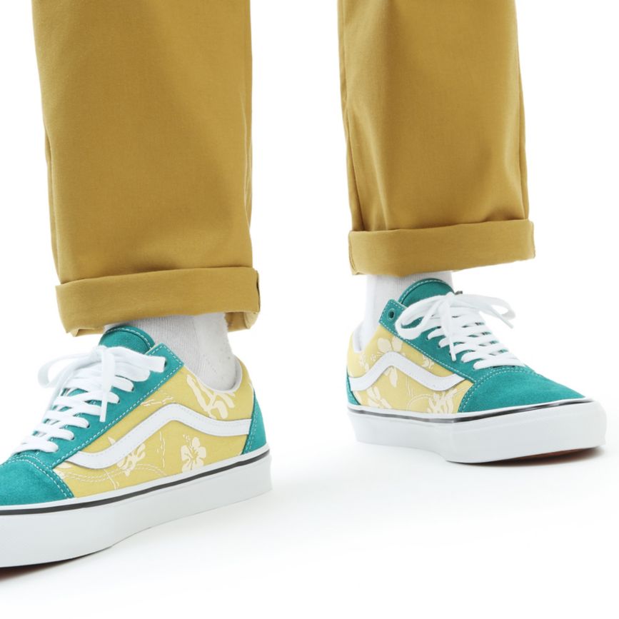 Tenis Bajas Vans Skate Aloha Old Skool Mujer Turquesa | VN571I8ES98