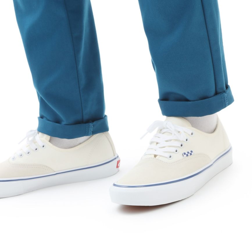 Tenis Bajas Vans Skate Authentic Hombre Blancas | VN986F9VT03