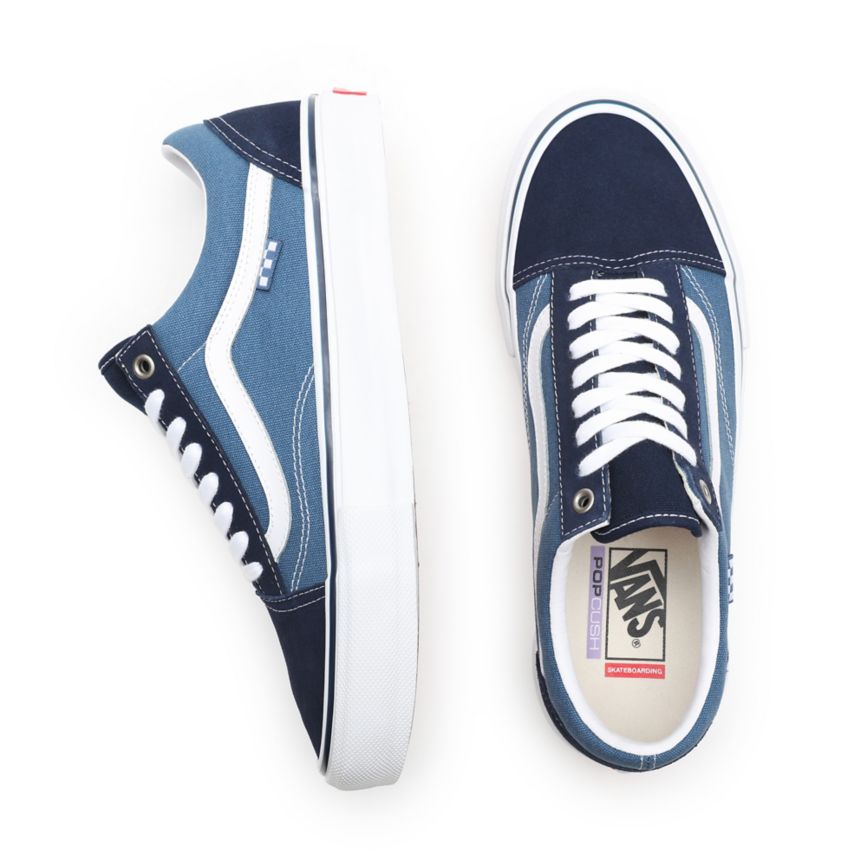 Tenis Bajas Vans Skate Old Skool Hombre Azul Marino | VN500L4HE64