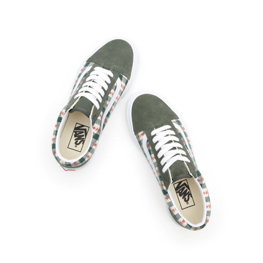 Tenis Bajas Vans Spring Daze Old Skool Mujer Verde | VN499F4LZ40