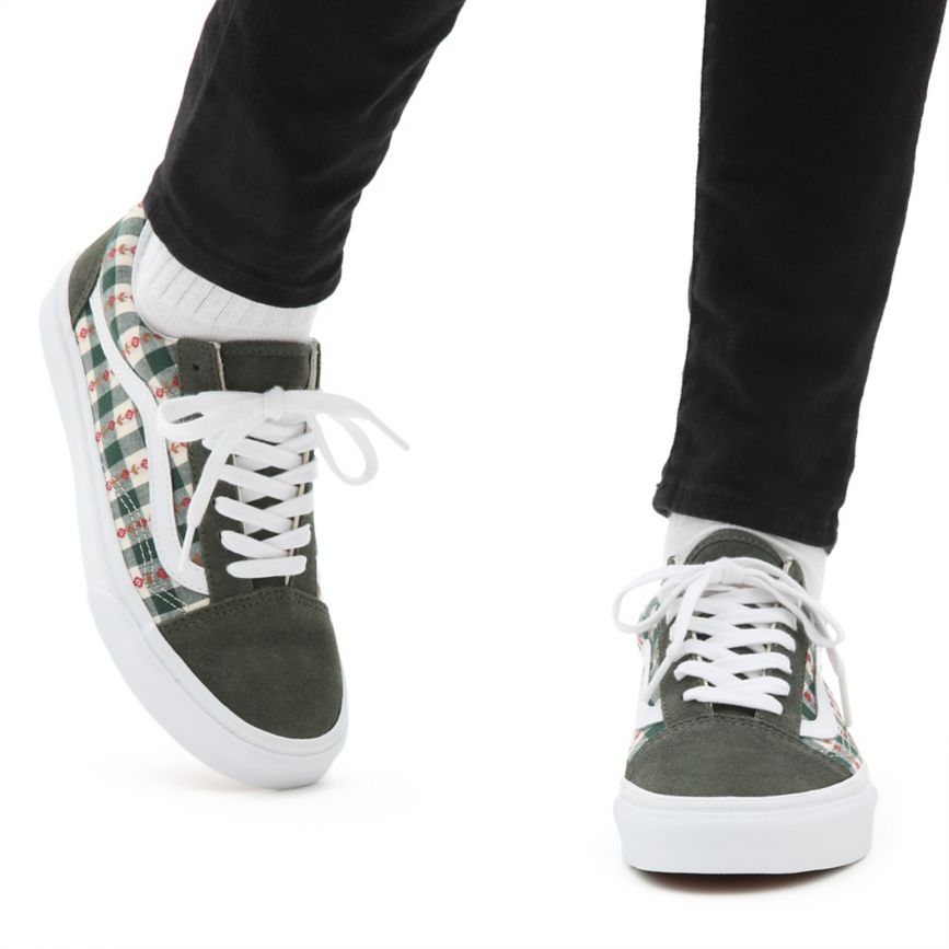 Tenis Bajas Vans Spring Daze Old Skool Mujer Verde | VN499F4LZ40