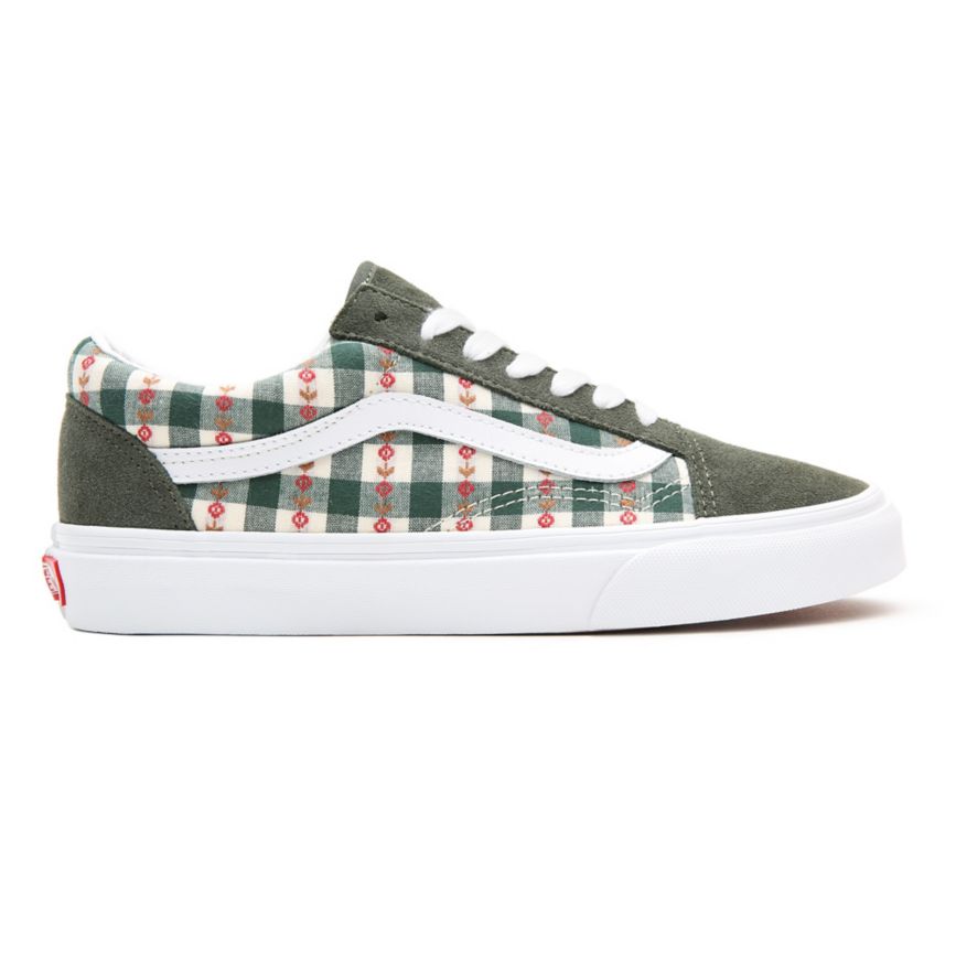 Tenis Bajas Vans Spring Daze Old Skool Mujer Verde | VN499F4LZ40