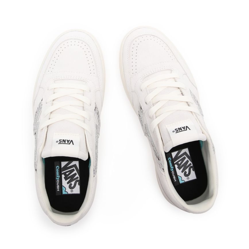 Tenis Bajas Vans Suede Snake Lowland CC Mujer Blancas | VN571C9JB82