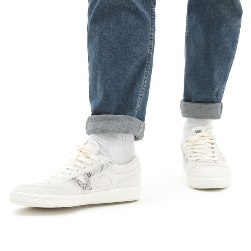 Tenis Bajas Vans Suede Snake Lowland CC Mujer Blancas | VN571C9JB82