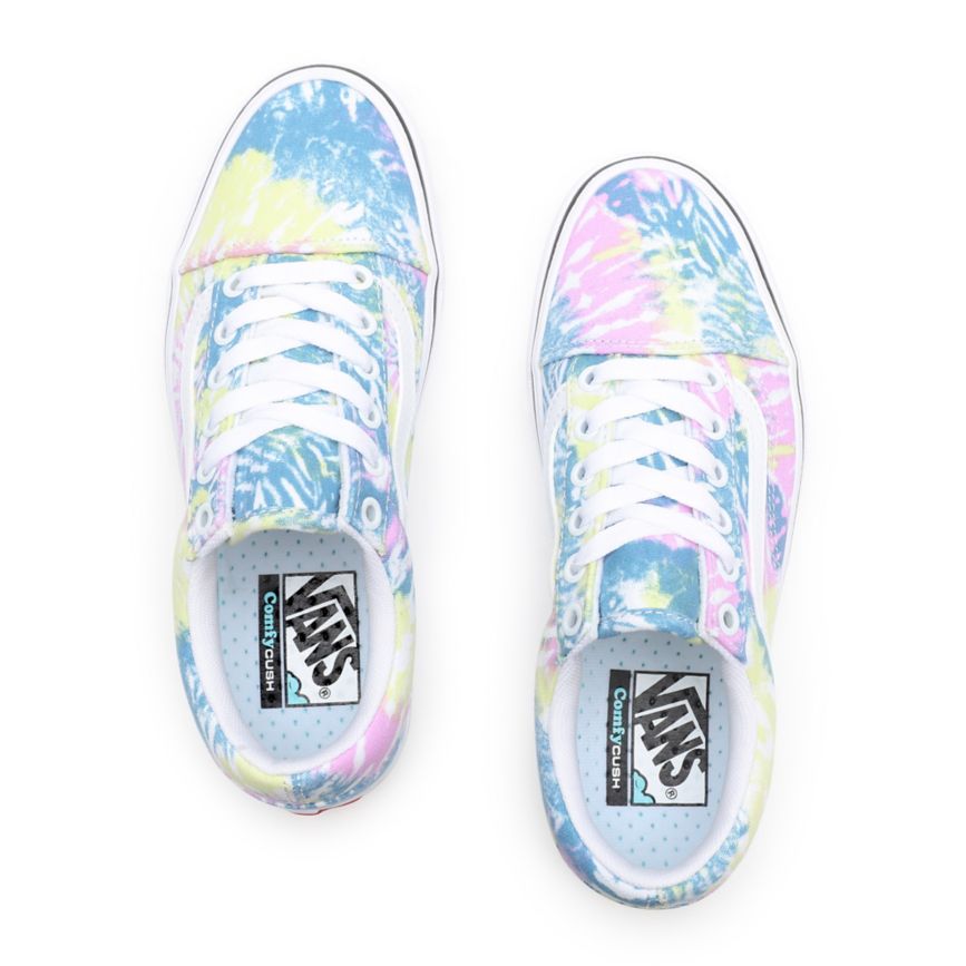 Tenis Bajas Vans Tie Dye ComfyCush Old Skool Mujer Multicolor | VN842N7FC91