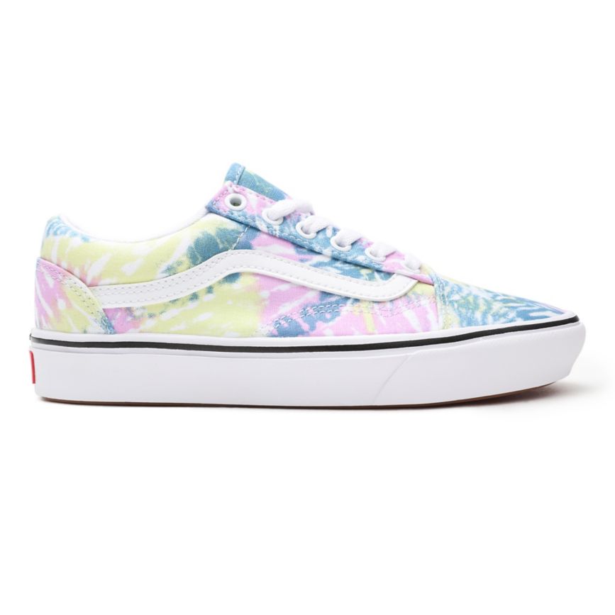 Tenis Bajas Vans Tie Dye ComfyCush Old Skool Mujer Multicolor | VN842N7FC91