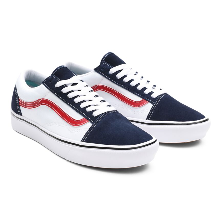 Tenis Bajas Vans Tri-Tone ComfyCush Old Skool Hombre Azul Marino | VN273Q7ZV03