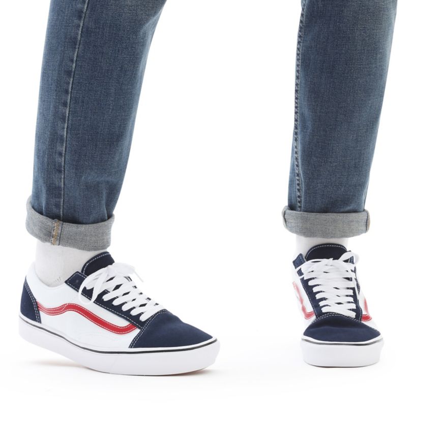 Tenis Bajas Vans Tri-Tone ComfyCush Old Skool Mujer Azul Marino | VN857H4OR05