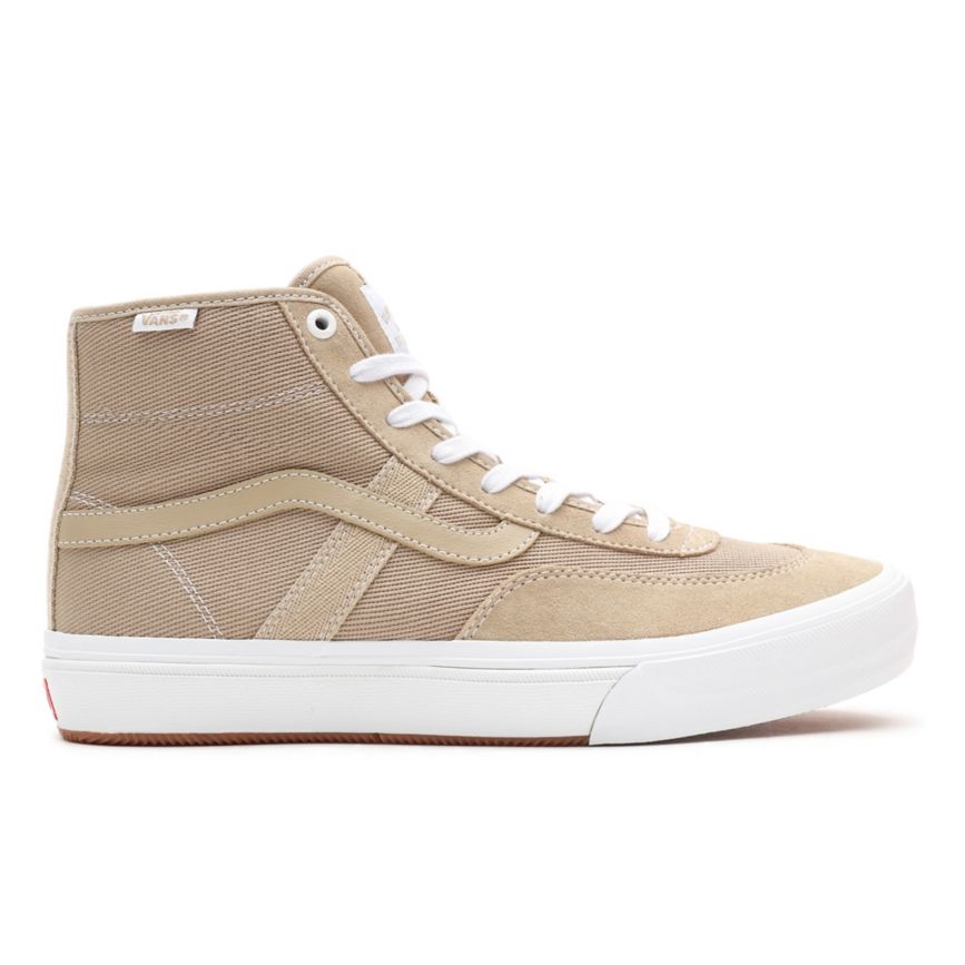 Tenis Skate Vans Crockett Altas Pro Hombre Blancas | VN019U5YN82