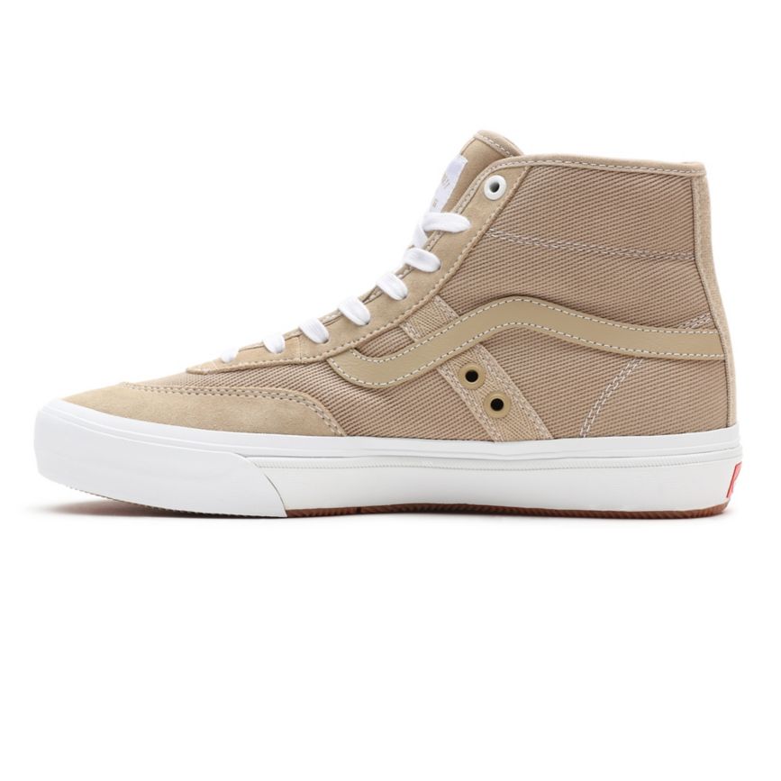 Tenis Skate Vans Crockett Altas Pro Hombre Blancas | VN019U5YN82