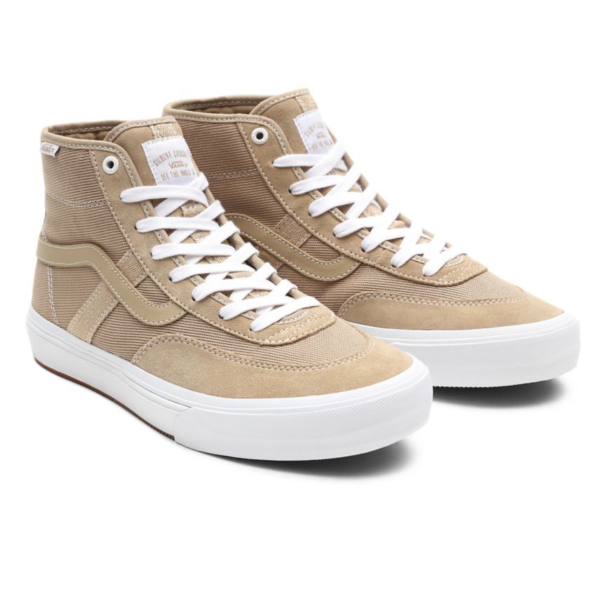 Tenis Skate Vans Crockett Altas Pro Hombre Blancas | VN019U5YN82