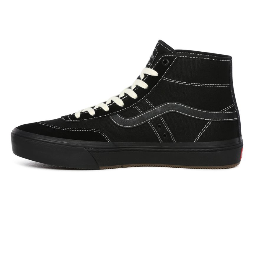 Tenis Skate Vans Crockett Altas Pro Mujer Negras | VN118G0GK04