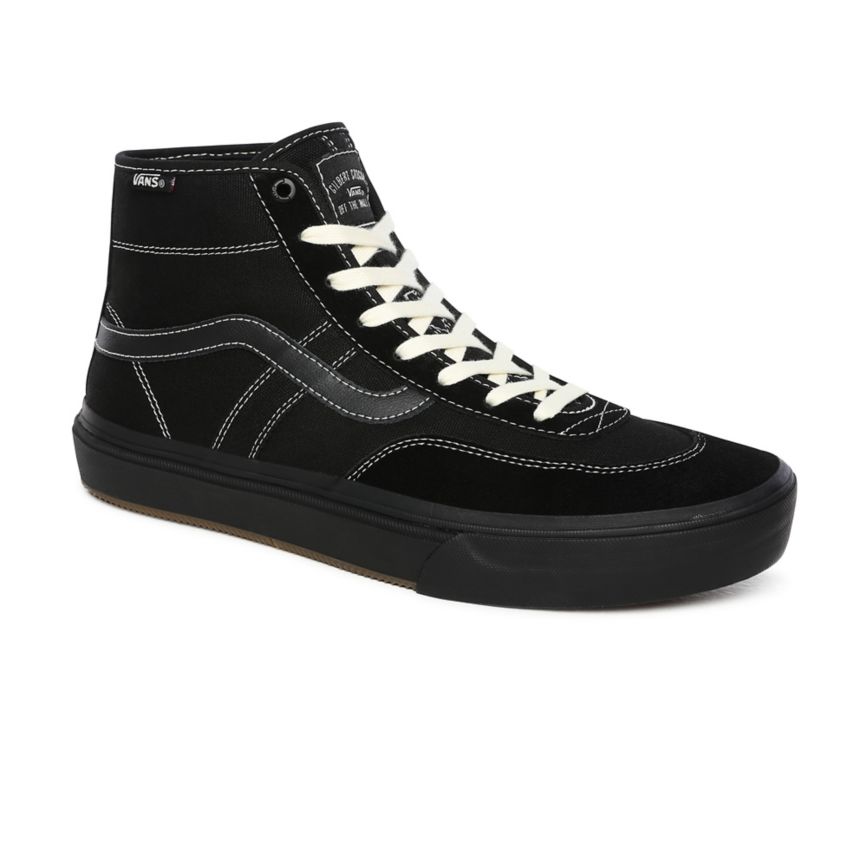 Tenis Skate Vans Crockett Altas Pro Mujer Negras | VN118G0GK04