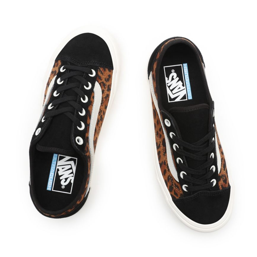Tenis Vans Suede Leopard Style 36 Decon SF Hombre Negras | VN838L9BZ82