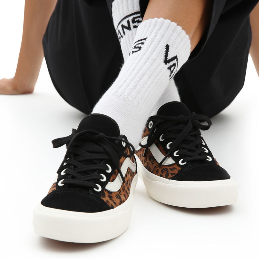 Tenis Vans Suede Leopard Style 36 Decon SF Hombre Negras | VN838L9BZ82
