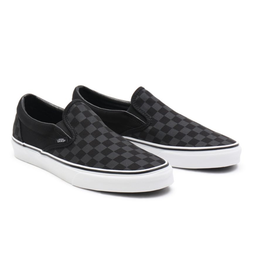 CLASSICS Vans Checkerboard Classic Slip-On Mujer Negras | VN478X7UU25