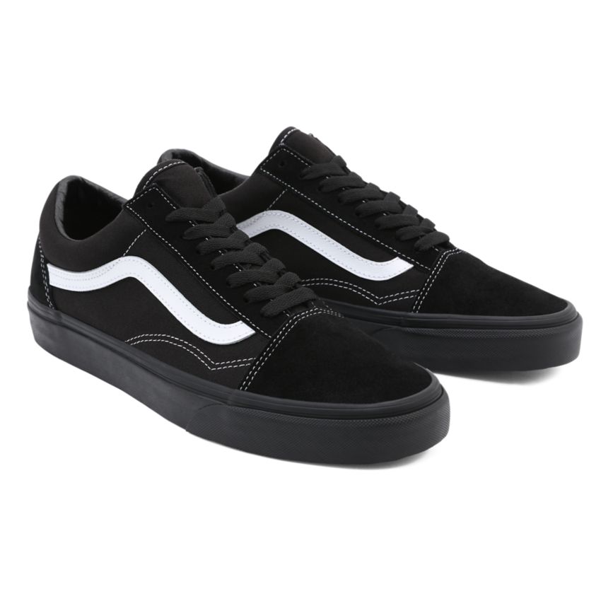 CLASSICS Vans Suede Lona Old Skool Mujer Negras | VN827S4WE27