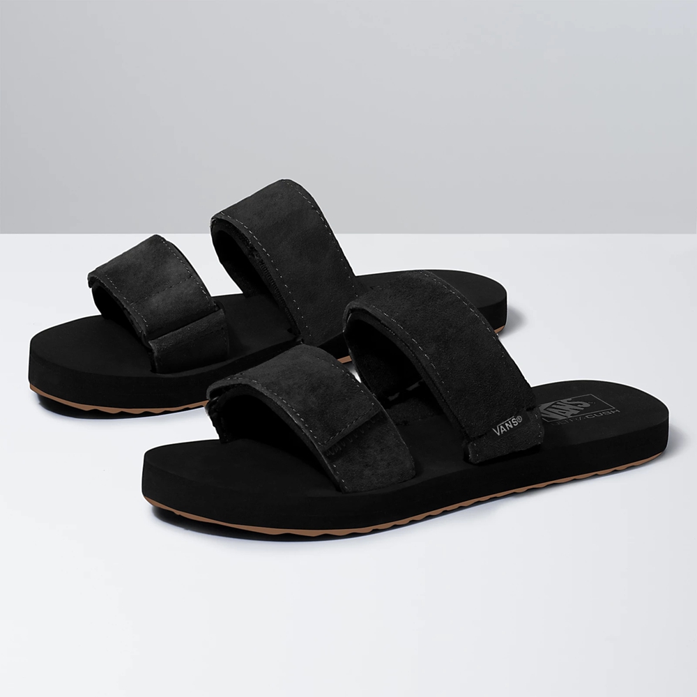 Sandalias Planas Vans Cayucas Slide Hombre Negras | VN180I2LI42