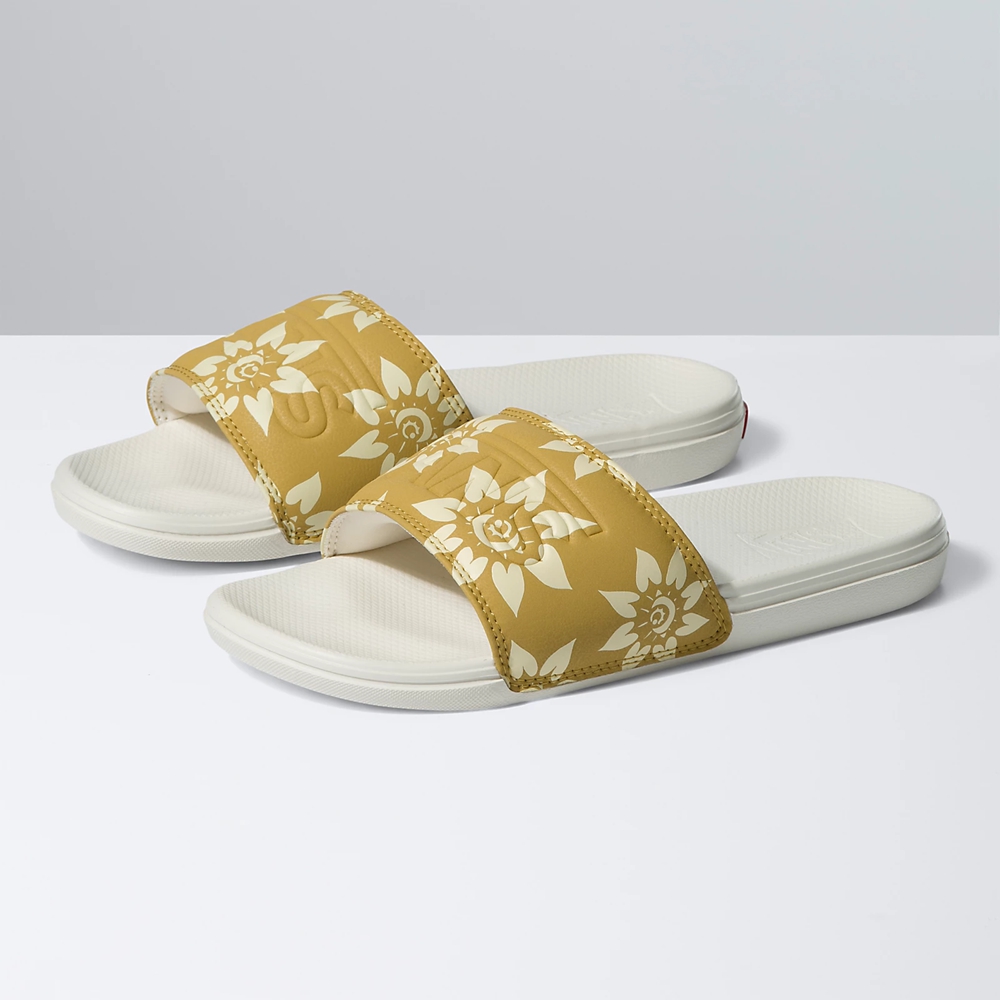 Sandalias Planas Vans La Costa Slide-On Mujer Amarillo | VN633L2JW74